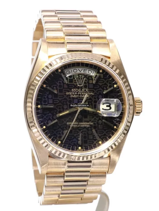 Offering Fakes Rolex Day-date 36 18038 Caliber 3055 Automatic Movement 36mm Yellow Gold Case Mens/unisex Watch - Image 6