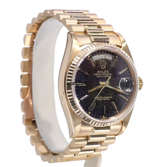 Offering Fakes Rolex Day-date 36 18038 Caliber 3055 Automatic Movement 36mm Yellow Gold Case Mens/unisex Watch - Image 7