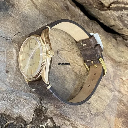Quality Replica Rolex Oyster Perpetual 6567 Automatic Movement 34mm Rose Gold Case Watch - Image 2