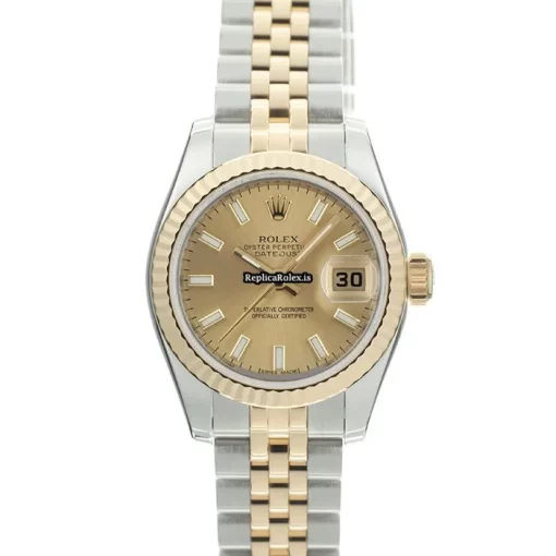Incredible Fake Rolex Lady-datejust 179173 Caliber 2235 Automatic Movement 26mm Gold/steel Case Watch