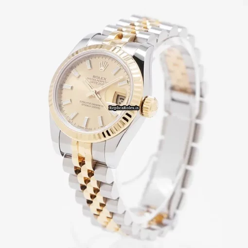 Incredible Fake Rolex Lady-datejust 179173 Caliber 2235 Automatic Movement 26mm Gold/steel Case Watch - Image 2