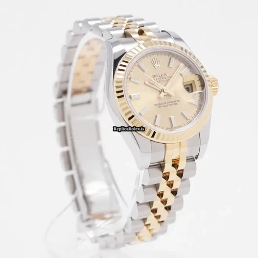 Incredible Fake Rolex Lady-datejust 179173 Caliber 2235 Automatic Movement 26mm Gold/steel Case Watch - Image 5