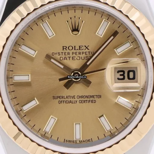 Incredible Fake Rolex Lady-datejust 179173 Caliber 2235 Automatic Movement 26mm Gold/steel Case Watch - Image 8