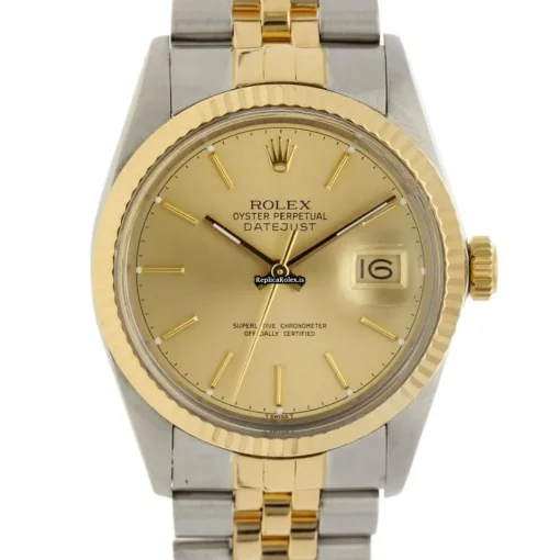 Excellent Replica Rolex Datejust 16013 Automatic Movement 36mm Gold/steel Case Mens/unisex Watch