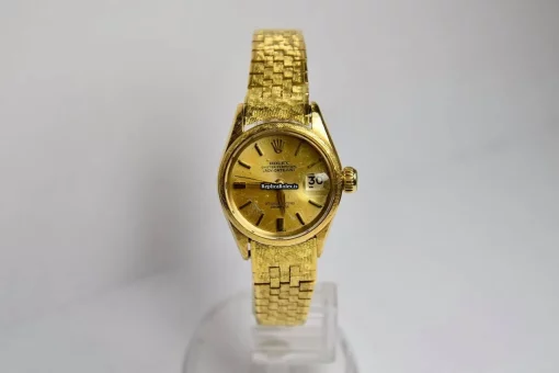 Wonderful Fake Rolex Lady-datejust 6520 Automatic Movement 24mm Yellow Gold Case Womens Watch