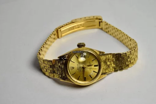 Wonderful Fake Rolex Lady-datejust 6520 Automatic Movement 24mm Yellow Gold Case Womens Watch - Image 3