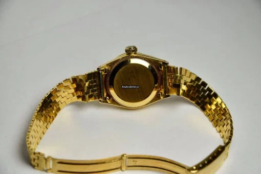 Wonderful Fake Rolex Lady-datejust 6520 Automatic Movement 24mm Yellow Gold Case Womens Watch - Image 8