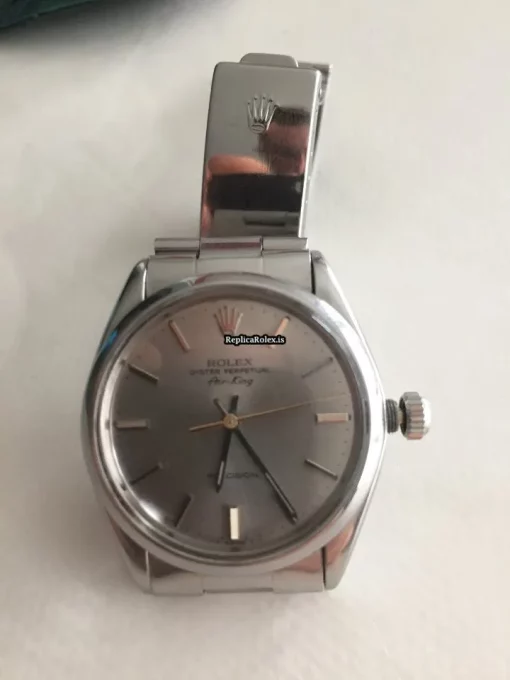 Suitable Fake Rolex Air King Precision 5500 Caliber 1520 Automatic Movement 34mm Steel Case Mens/unisex Watch - Image 7