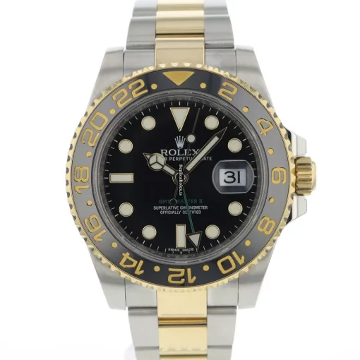 Swiss Replica Rolex Gmt-master II 116713ln Caliber 3186 Automatic Movement 40x47.7mm Gold/steel Case Mens/unisex Watch