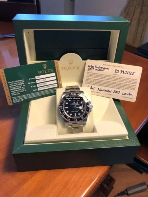 Perfect Fake Rolex Gmt-master II 16710 Caliber 3185 Automatic Movement 40mm Steel Case Mens/unisex Watch