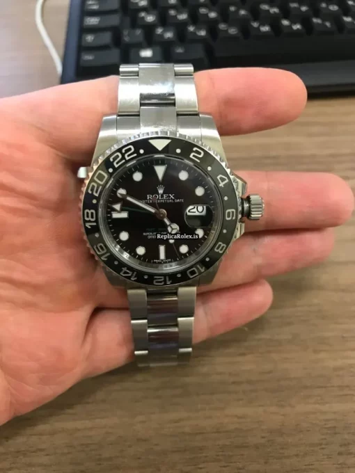 Perfect Fake Rolex Gmt-master II 16710 Caliber 3185 Automatic Movement 40mm Steel Case Mens/unisex Watch - Image 8