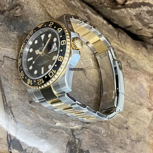 Awesome Replica Rolex Gmt-master II 116713ln Automatic Movement 40mm Gold/steel Case Watch - Image 2