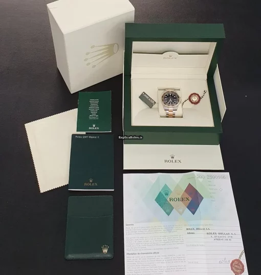 Awesome Replica Rolex Gmt-master II 116713ln Automatic Movement 40mm Gold/steel Case Watch - Image 6
