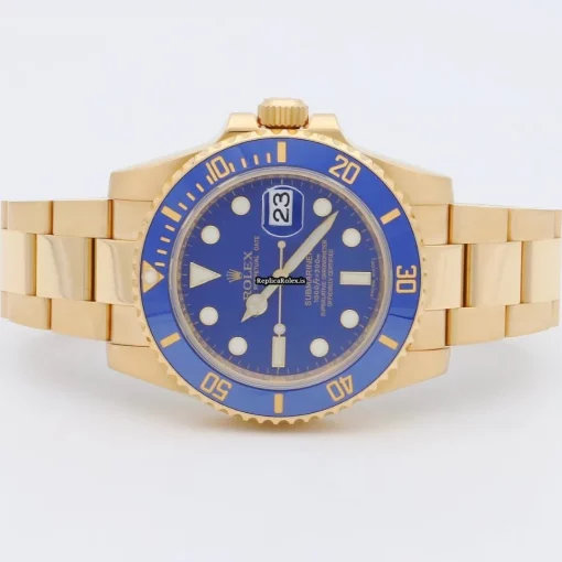 Top Fake Rolex Submariner Date 116618lb Caliber 3135 Automatic Movement 40mm Yellow Gold Case Mens/unisex Watch - Image 5
