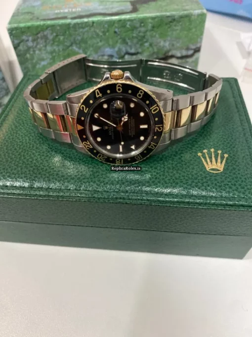 Fine Replica Rolex Gmt-master 16753 Automatic Movement 40mm Gold/steel Case Mens/unisex Watch - Image 5