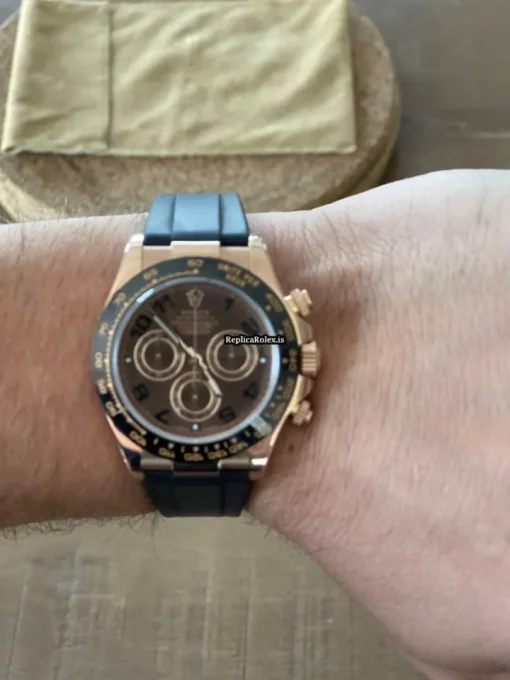 Reliable Fake Rolex Daytona 116515 Caliber 4130 Automatic Movement 40mm Rose Gold Case Mens/unisex Watch - Image 10