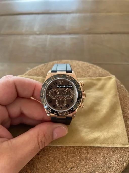 Reliable Fake Rolex Daytona 116515 Caliber 4130 Automatic Movement 40mm Rose Gold Case Mens/unisex Watch - Image 11