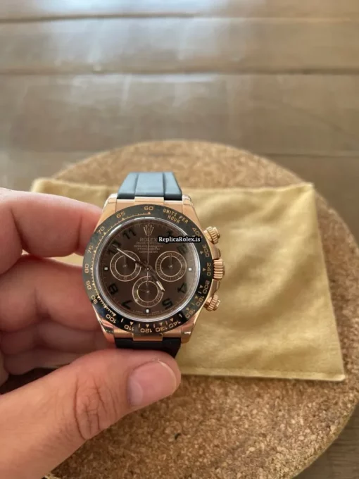 Reliable Fake Rolex Daytona 116515 Caliber 4130 Automatic Movement 40mm Rose Gold Case Mens/unisex Watch - Image 12