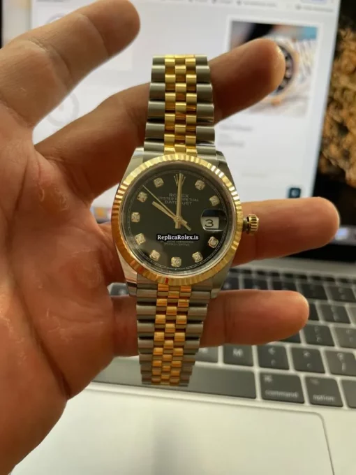 Pleasing Replica Rolex Datejust 126233 Caliber 3235 Automatic Movement 36mm Gold/steel Case Mens/unisex Watch - Image 10