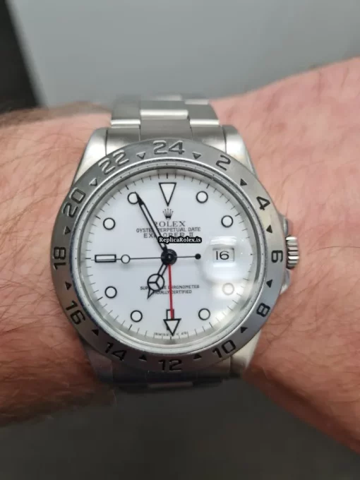 Fabulous Replica Rolex Explorer II 16570 Caliber 3185 Automatic Movement 40mm Steel Case Mens/unisex Watch - Image 7