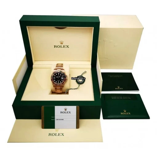 Fine Replica Rolex Gmt-master II 126715chnr Caliber 3285 Automatic Movement 40mm Rose Gold Case Mens/unisex Watch - Image 5