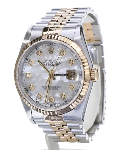 Appealing Fake Rolex Datejust 16233 Caliber 3135 Automatic Movement 36mm Gold/steel Case Mens/unisex Watch - Image 2