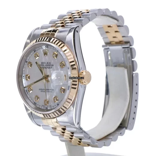 Appealing Fake Rolex Datejust 16233 Caliber 3135 Automatic Movement 36mm Gold/steel Case Mens/unisex Watch - Image 3
