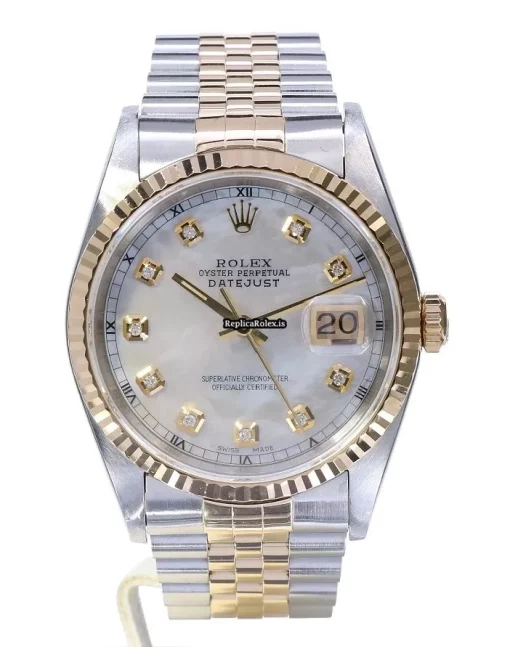 Appealing Fake Rolex Datejust 16233 Caliber 3135 Automatic Movement 36mm Gold/steel Case Mens/unisex Watch - Image 5