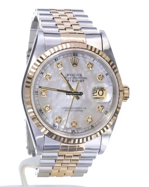 Appealing Fake Rolex Datejust 16233 Caliber 3135 Automatic Movement 36mm Gold/steel Case Mens/unisex Watch - Image 6