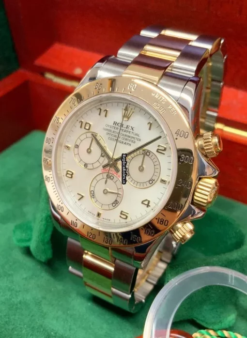 Best Replica Rolex Daytona 116523 Caliber 4130 Automatic Movement 40mm Gold/steel Case Mens/unisex Watch - Image 2