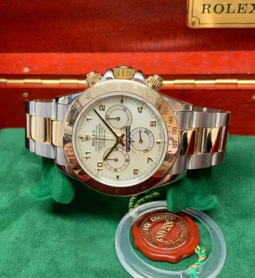 Best Replica Rolex Daytona 116523 Caliber 4130 Automatic Movement 40mm Gold/steel Case Mens/unisex Watch - Image 3