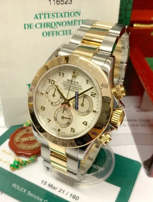Best Replica Rolex Daytona 116523 Caliber 4130 Automatic Movement 40mm Gold/steel Case Mens/unisex Watch - Image 5