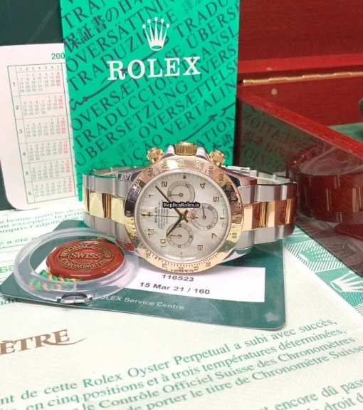 Best Replica Rolex Daytona 116523 Caliber 4130 Automatic Movement 40mm Gold/steel Case Mens/unisex Watch - Image 6
