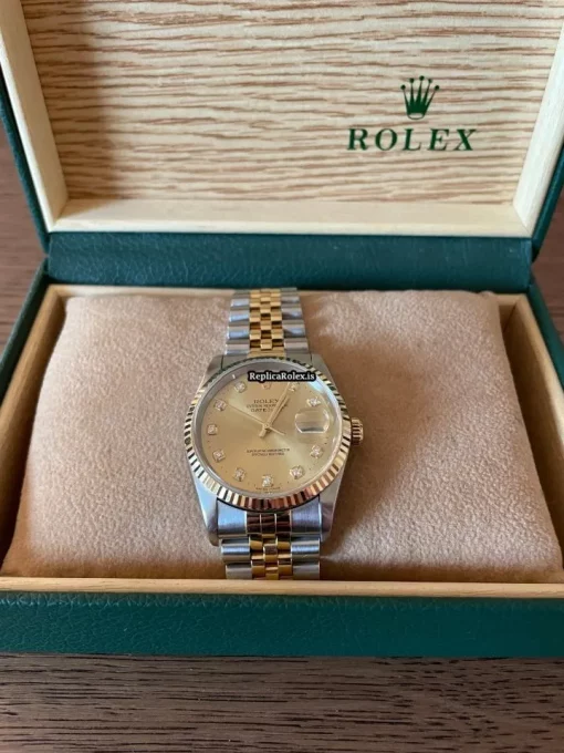Ideal Fake Rolex Datejust 16233 Caliber 3135 Automatic Movement 36mm Gold/steel Case Mens/unisex Watch