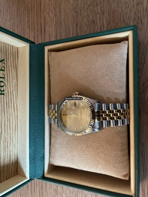 Ideal Fake Rolex Datejust 16233 Caliber 3135 Automatic Movement 36mm Gold/steel Case Mens/unisex Watch - Image 7