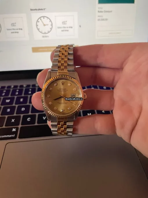Ideal Fake Rolex Datejust 16233 Caliber 3135 Automatic Movement 36mm Gold/steel Case Mens/unisex Watch - Image 8