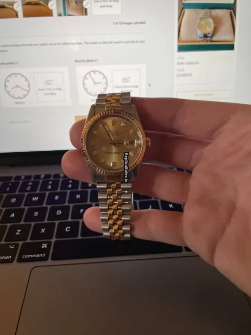 Ideal Fake Rolex Datejust 16233 Caliber 3135 Automatic Movement 36mm Gold/steel Case Mens/unisex Watch - Image 9