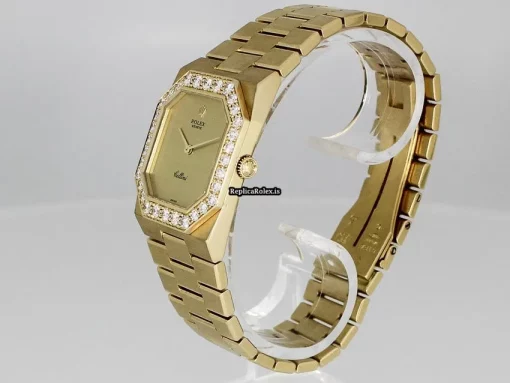 Incredible Replica Rolex Cellini 4951 Caliber 1602 Manual Winding Movement 27x36mm Yellow Gold Case Womens Watch - Image 10