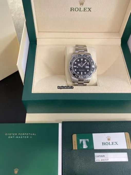 Superb Copies Rolex Gmt-master II 116710ln Automatic Movement 40mm Steel Case Watch - Image 5