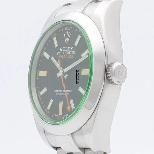 Fantastic Replica Rolex Milgauss 116400gv Caliber 3131 Automatic Movement 40mm Steel Case Mens/unisex Watch - Image 3