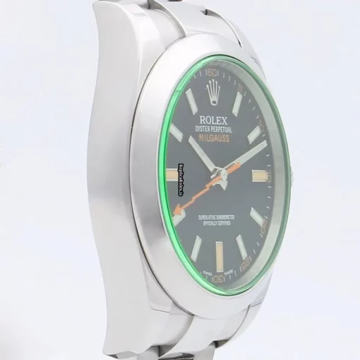 Fantastic Replica Rolex Milgauss 116400gv Caliber 3131 Automatic Movement 40mm Steel Case Mens/unisex Watch - Image 4