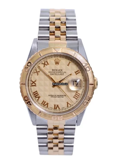 Stylish Replica Rolex Datejust Turn-o-graph 16263 Caliber 3155 Automatic Movement 36mm Gold/steel Case Mens/unisex Watch