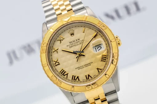Superb Fake Rolex Datejust Turn-o-graph 16263 Automatic Movement 36mm Gold/steel Case Mens/unisex Watch