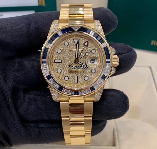 Nice Replica Rolex Gmt-master II 116758sa Automatic Movement 40mm Yellow Gold Case Mens/unisex Watch
