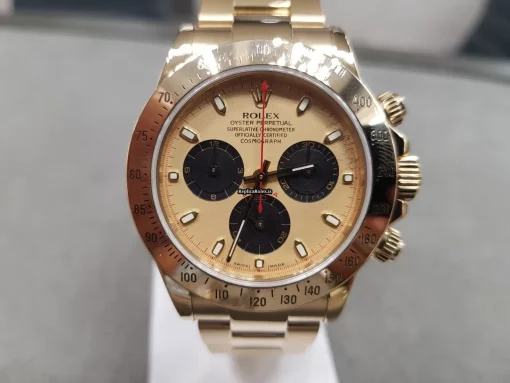 Design Fake Rolex Daytona 116528 Caliber 4130 Automatic Movement 40mm Yellow Gold Case Mens/unisex Watch