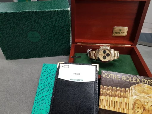 Design Fake Rolex Daytona 116528 Caliber 4130 Automatic Movement 40mm Yellow Gold Case Mens/unisex Watch - Image 9