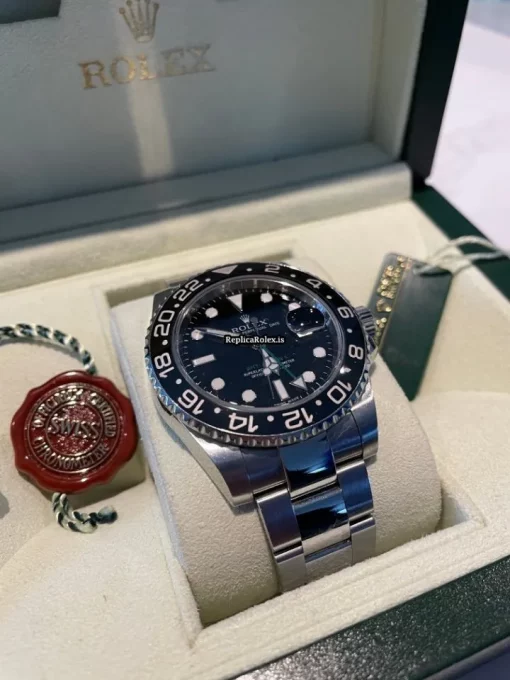 Awesome Replica Rolex Gmt-master II 116710ln Caliber 3186 Automatic Movement 40mm Steel Case Mens/unisex Watch - Image 3
