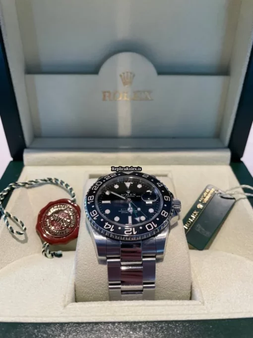 Awesome Replica Rolex Gmt-master II 116710ln Caliber 3186 Automatic Movement 40mm Steel Case Mens/unisex Watch - Image 7