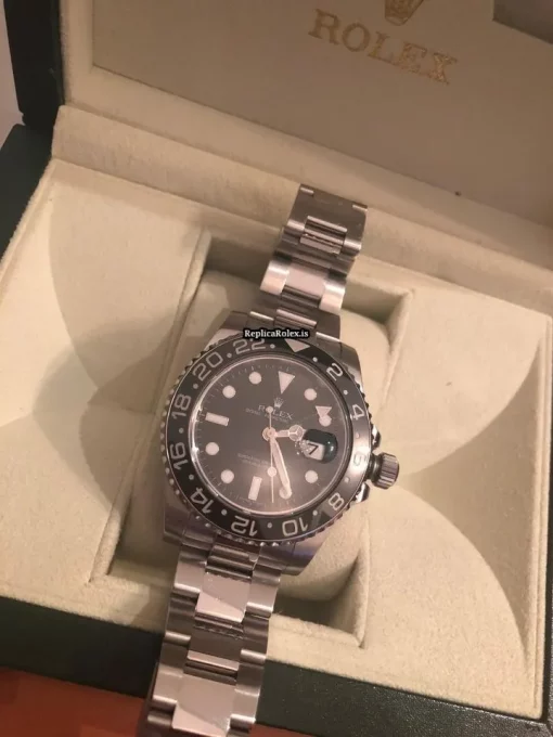 Awesome Replica Rolex Gmt-master II 116710ln Caliber 3186 Automatic Movement 40mm Steel Case Mens/unisex Watch - Image 9