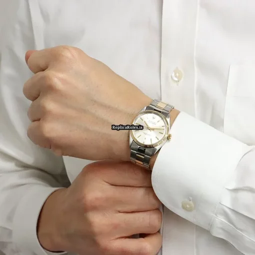 Aaa Fake Rolex Oyster Perpetual 34 1005 Caliber 1570 Automatic Movement 34mm Gold/steel Case Watch - Image 14